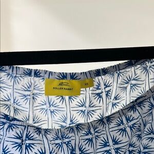 Roller Rabbit Blue and White Patterned Top